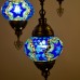 Authentic 3-Piece Ceiling Pendant Chandelier Mosaic Lamp Dome Set Helix